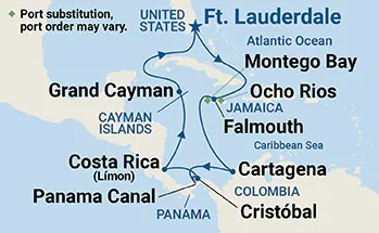 Karib-tengeri hajóutak útvonal